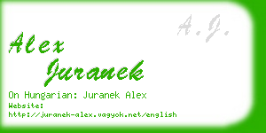 alex juranek business card